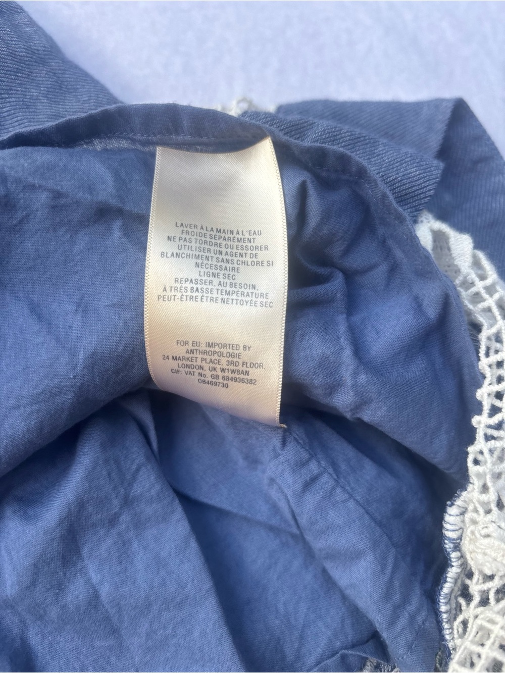 Anthropologie Moulinette Soeurs Lavender-Blue Embroidered Maxi Dress - Picture 9 of 13